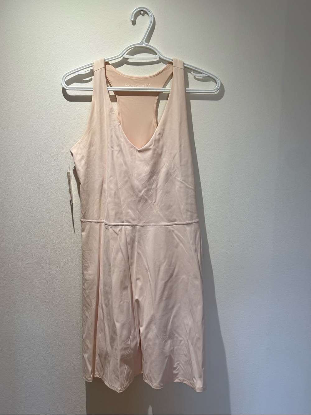 Outdoor Voices Blush Pink V-Neck Slip Dress